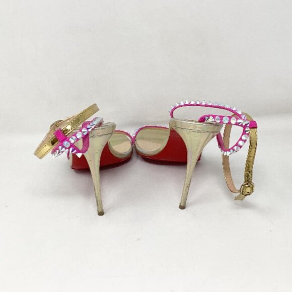 *ON SALE* Christian Louboutin #52722 Rosalie Strass Heels Size 37 - Picture 3 of 8
